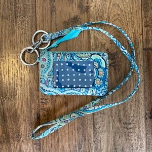 Vera Bradley ID Wallet and Lanyard